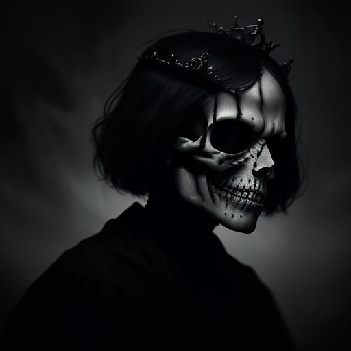 Jack Skellington Skull Portrait in Dark Fantasy Style