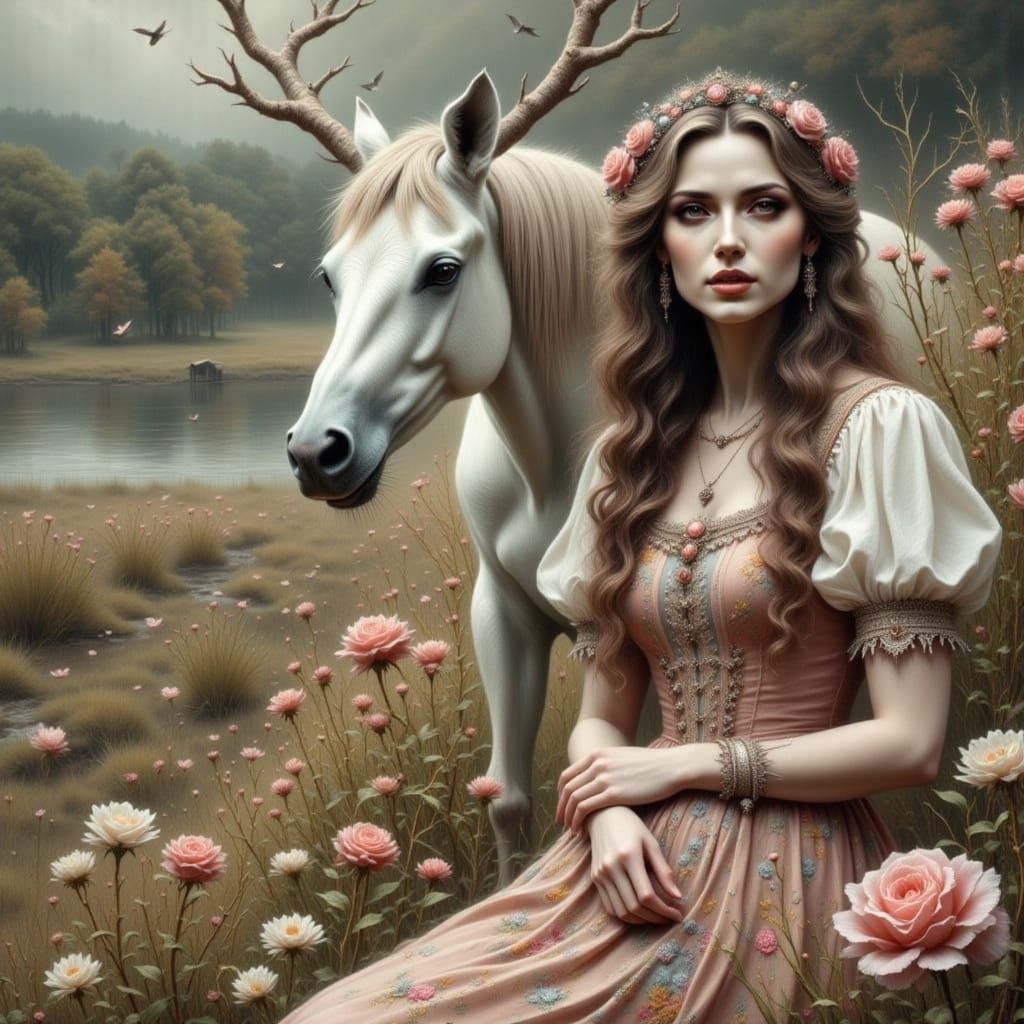 Melancholy Vampire Portrait of Lost Love