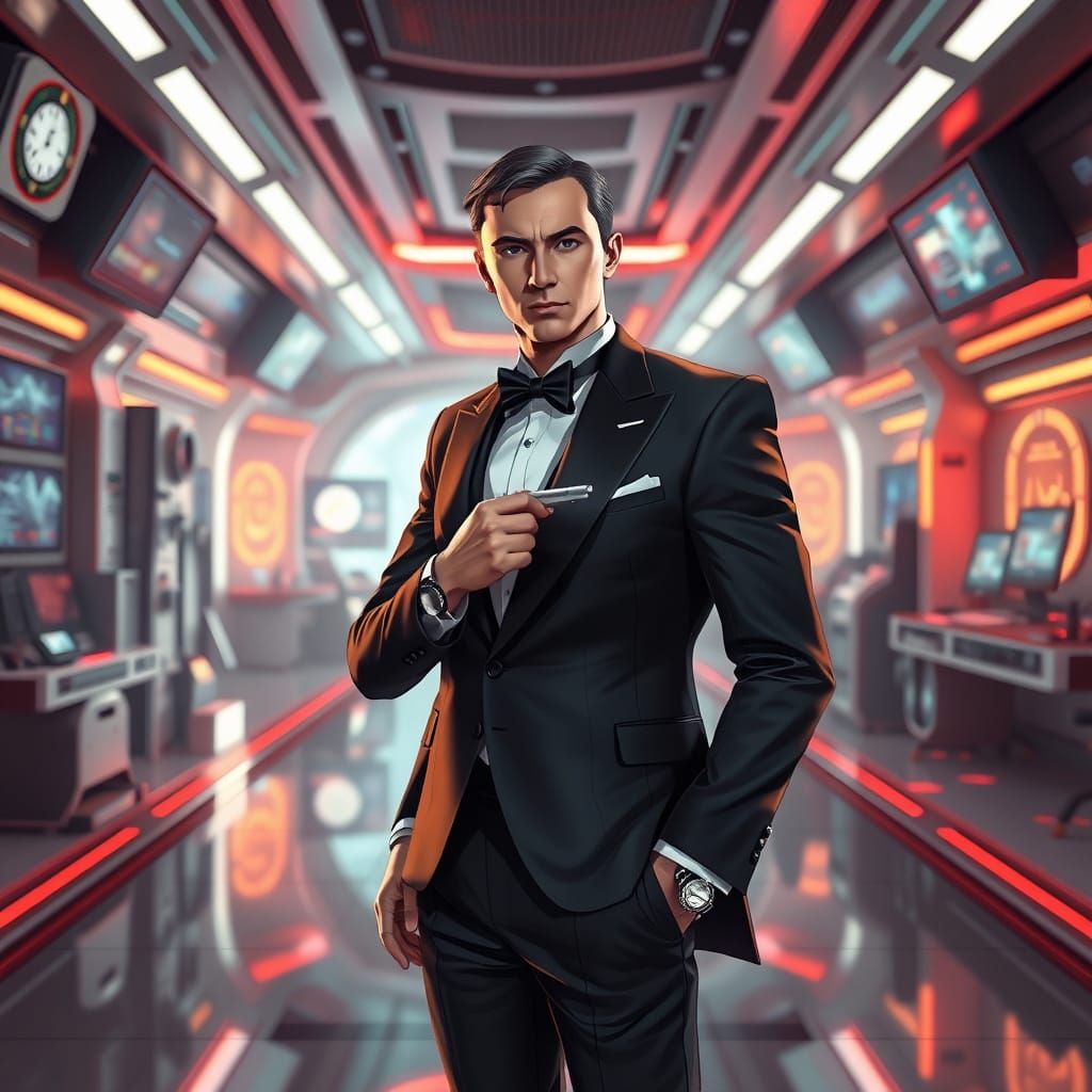 Sleek Bond in High-Tech Lair