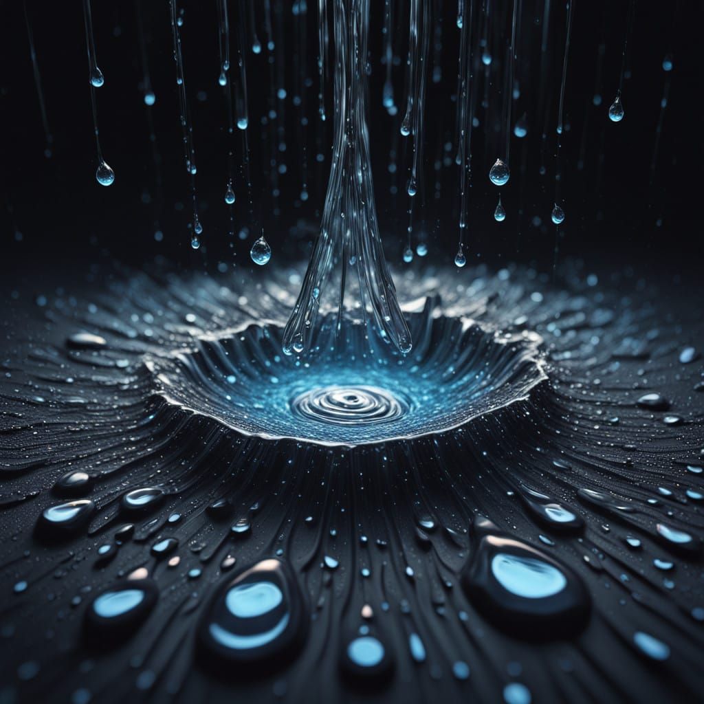 Cosmic Raindrop Portal in Hyperrealistic 8K