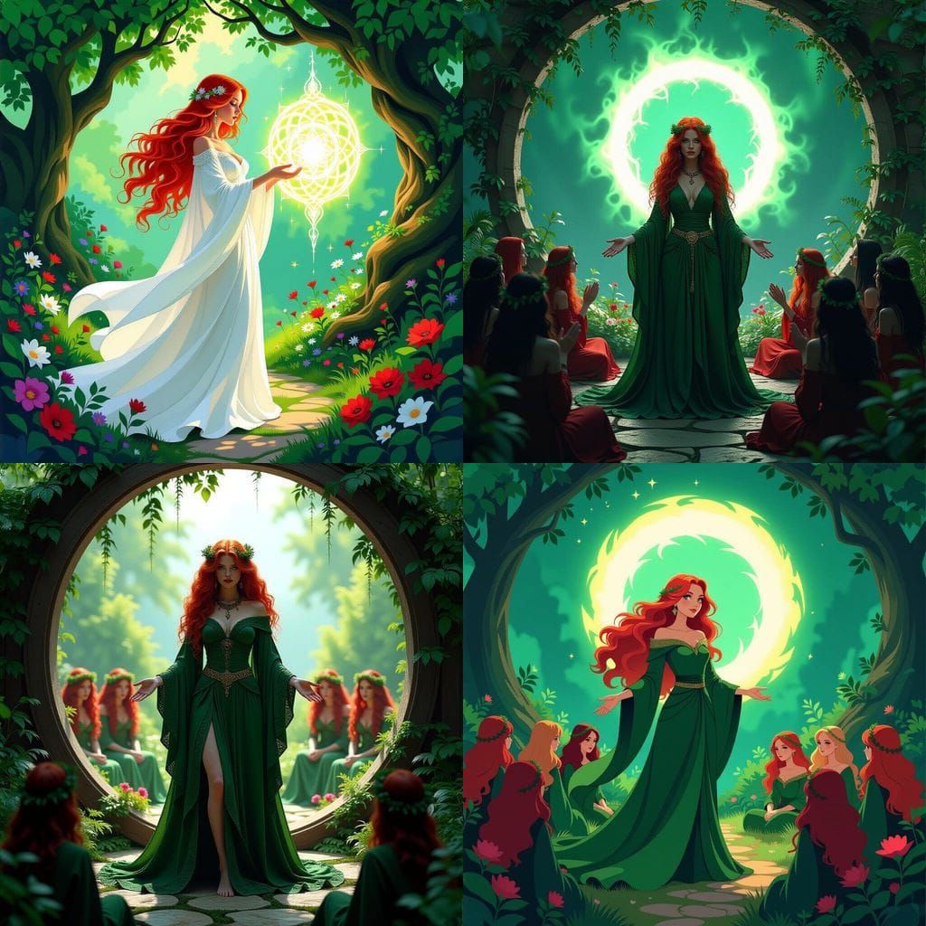 Hierophilia Art: Goddess Garden Portal, Acrylic on Canvas