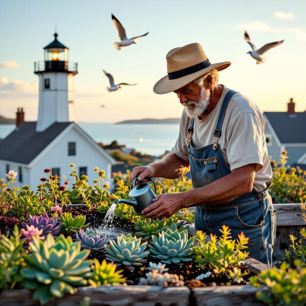 Retired Lighthouse Keeper Tends Vibrant Rooftop Garden