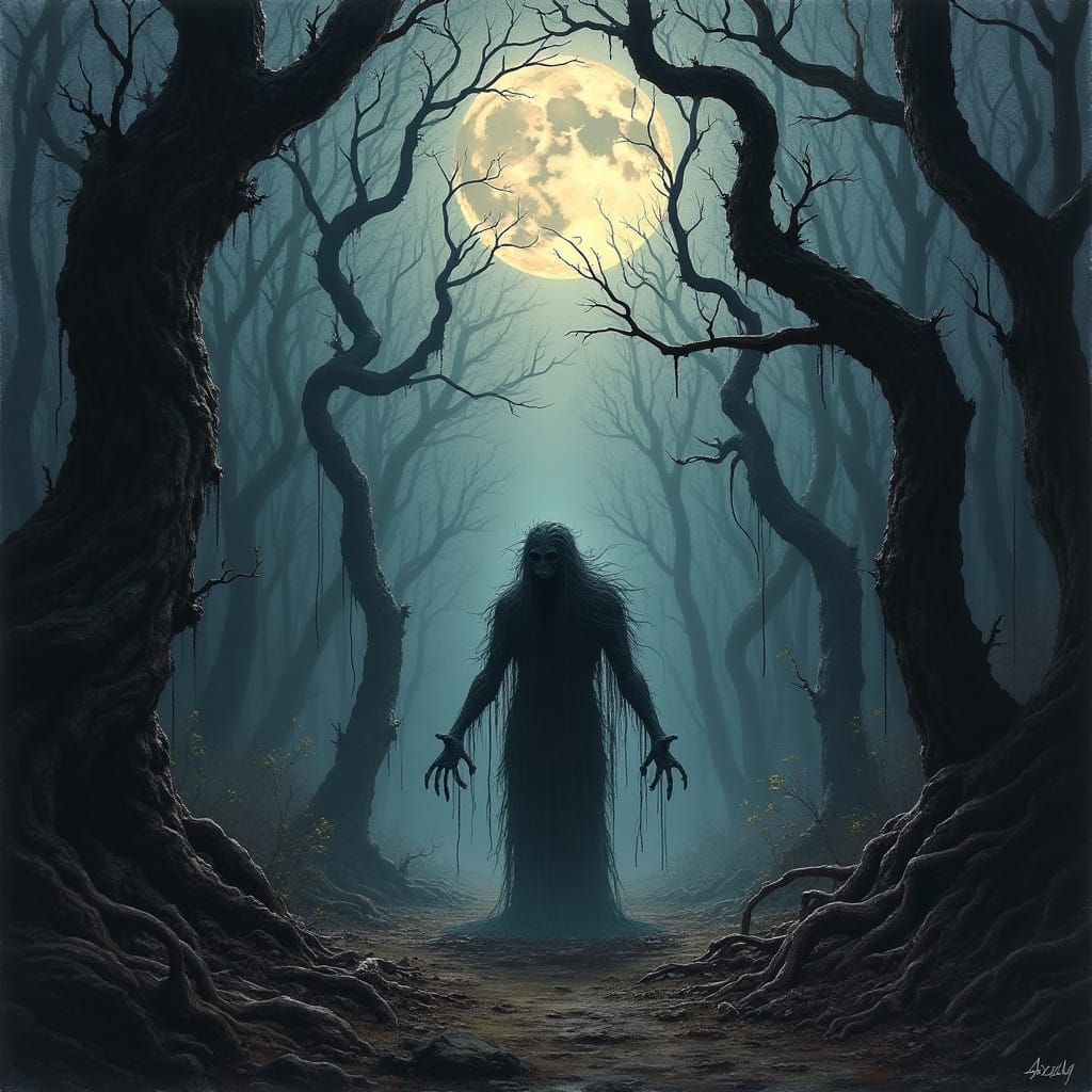 Dark Forest Transfiguration in Gothic Style