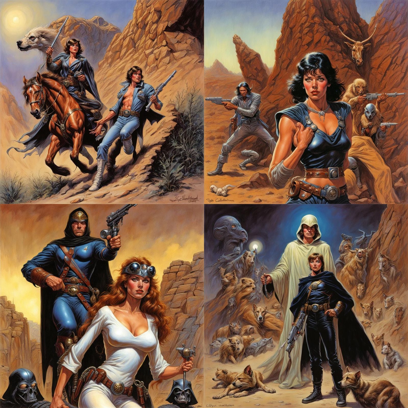 Fantasy Art Illustration in 1980s Style