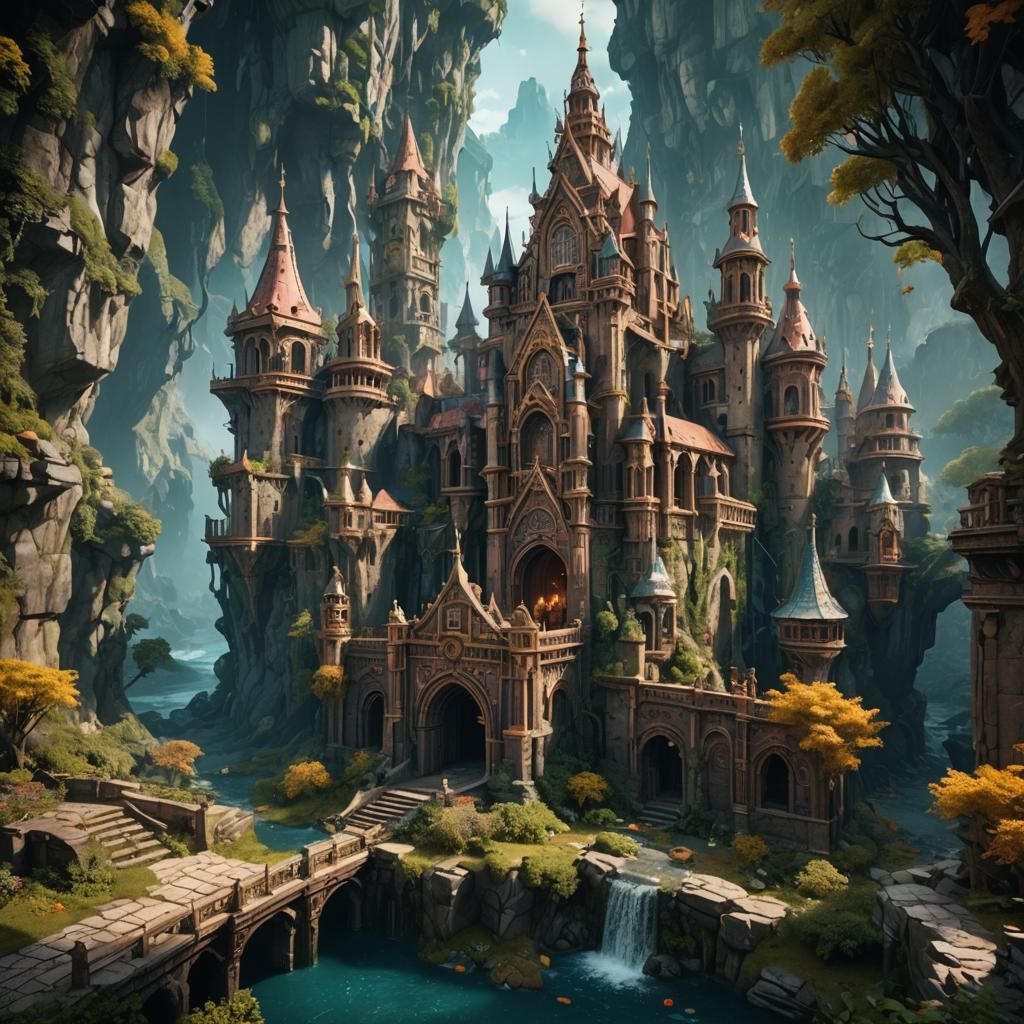 Fantastical Matte Painting in Deep Color