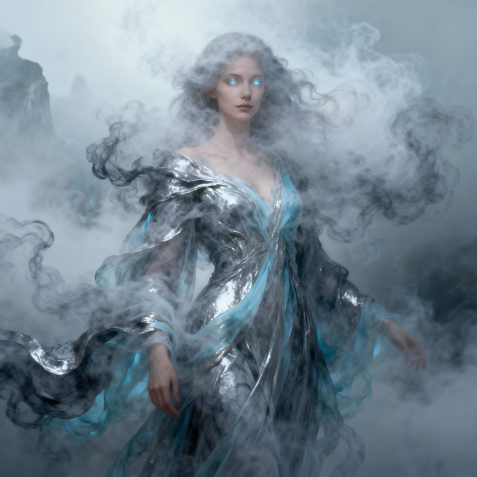 Leira Goddess of Illusion in Misty Dreamscape