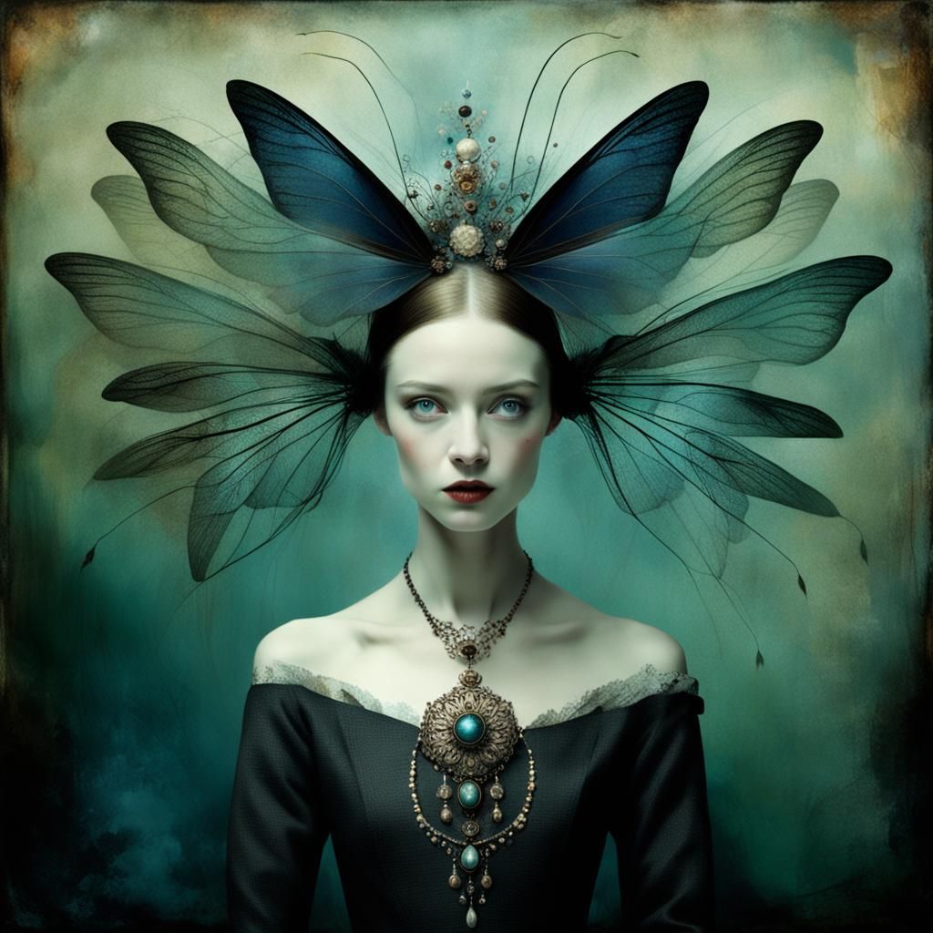 Surreal Portrait in Contemporary Feminine Style