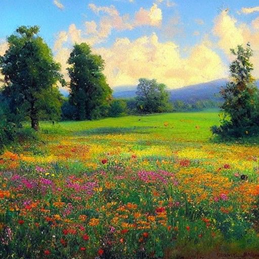 Beautiful flower meadow