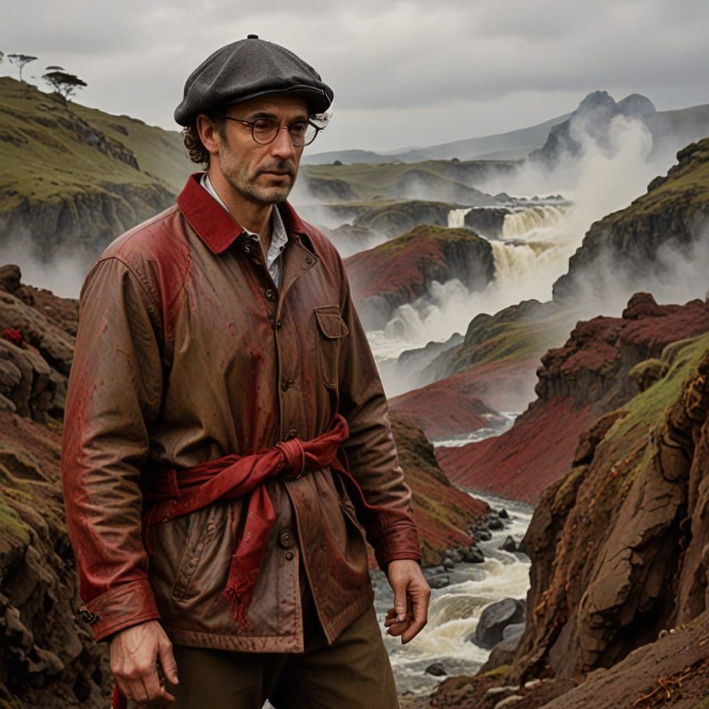 Abstract Swirling Reds and Crimson Forms