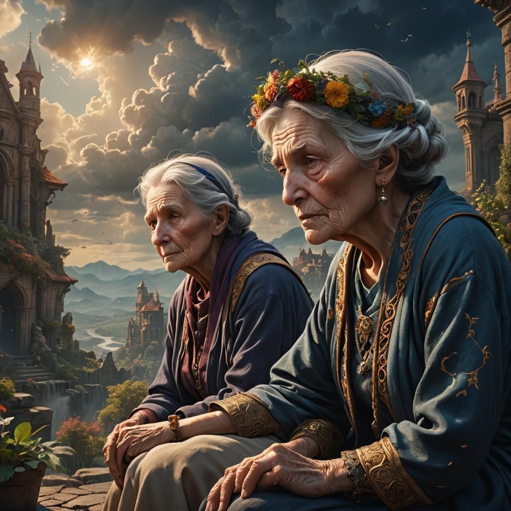 Heavenly Reunion: A Detailed Matte Painting