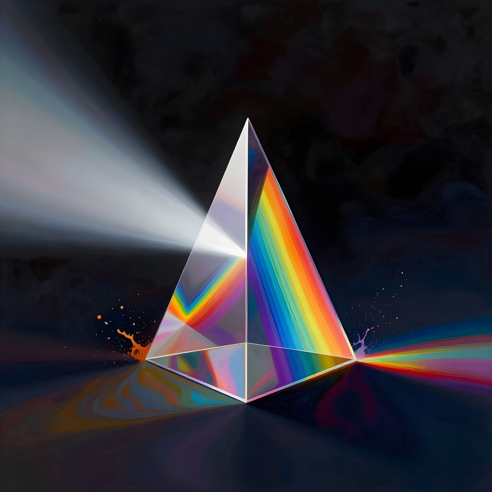 Prism Refracting Light Digital Collage