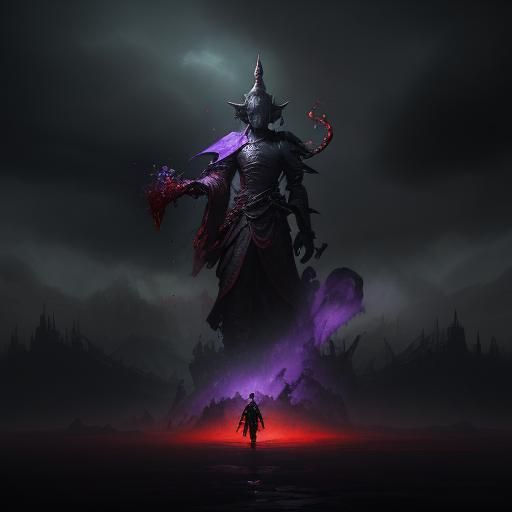 Bleeding Battlefield: Buddha's Hand in Dark Fantasy Style