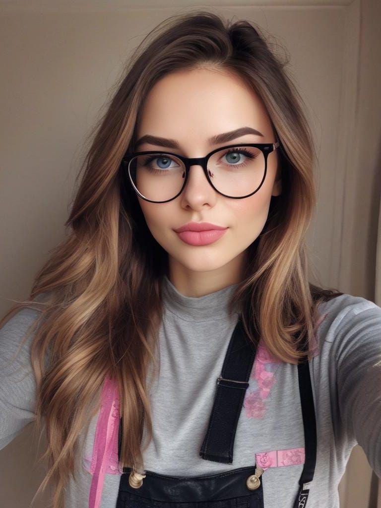 Anime Style Selfie Portrait of a Beautiful Girl
