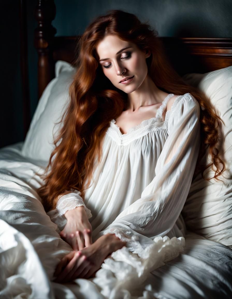 Victorian Woman Sleeping Portrait