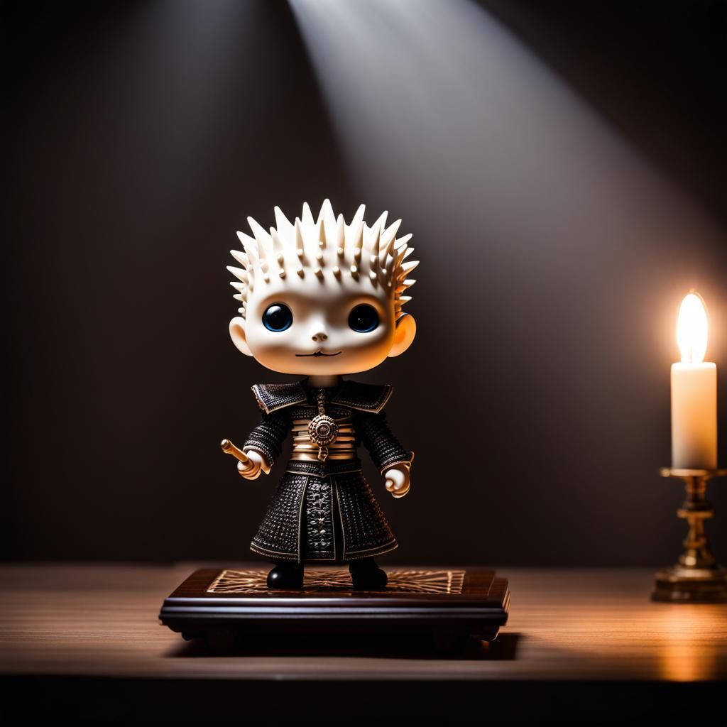 Chibi Pinhead Doll on Bone Table