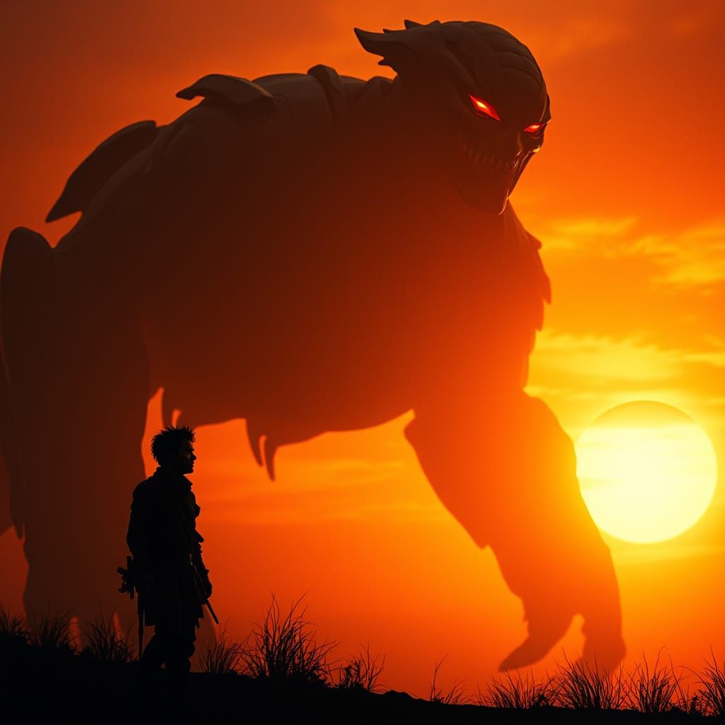 Sigma Male Contemplates Cosmic Horror in a Hyper-Realistic S...