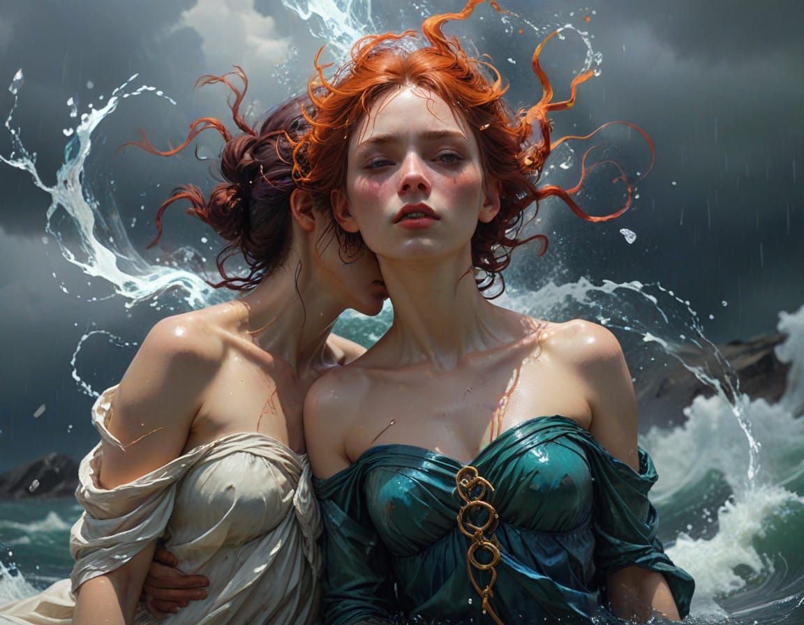 Storm Goddesses in Triadic Colors