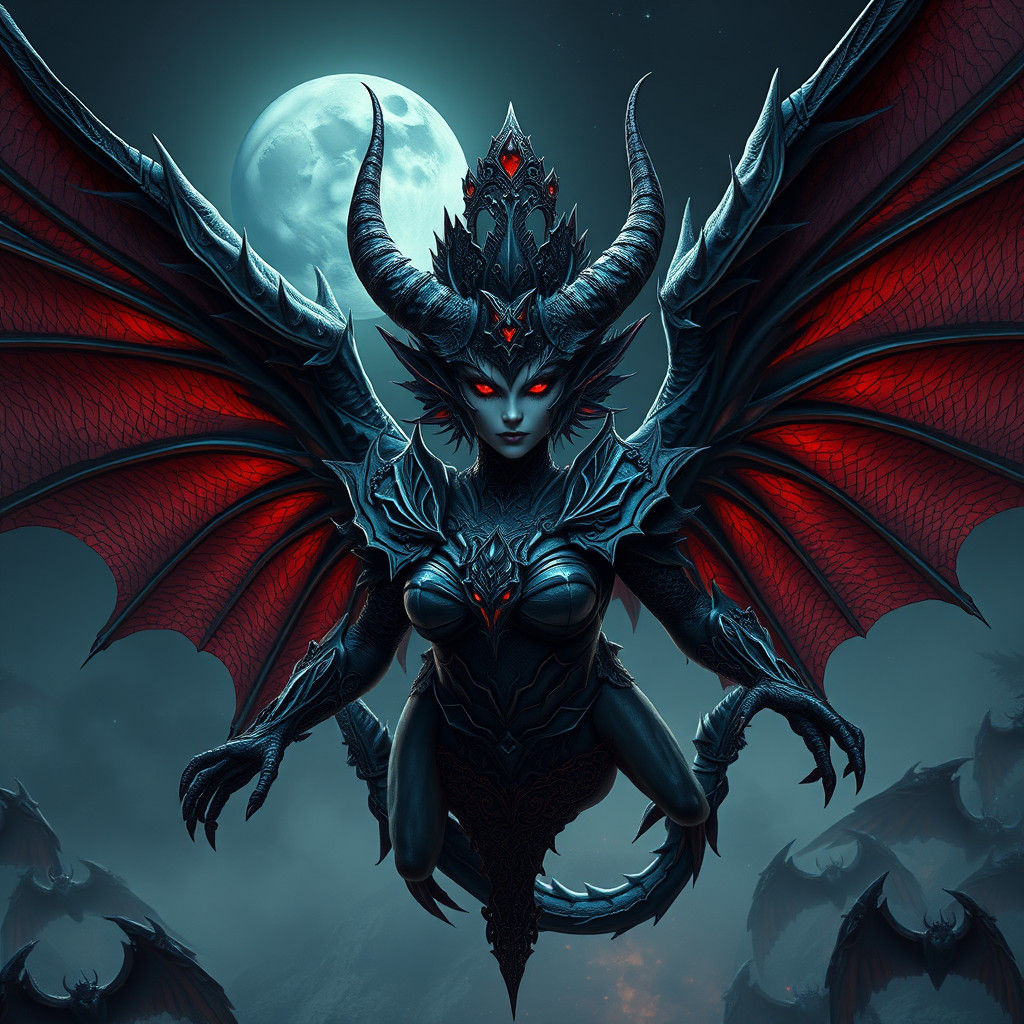 Gargoyle Queen Leads Legion in Dark Fantasy Art