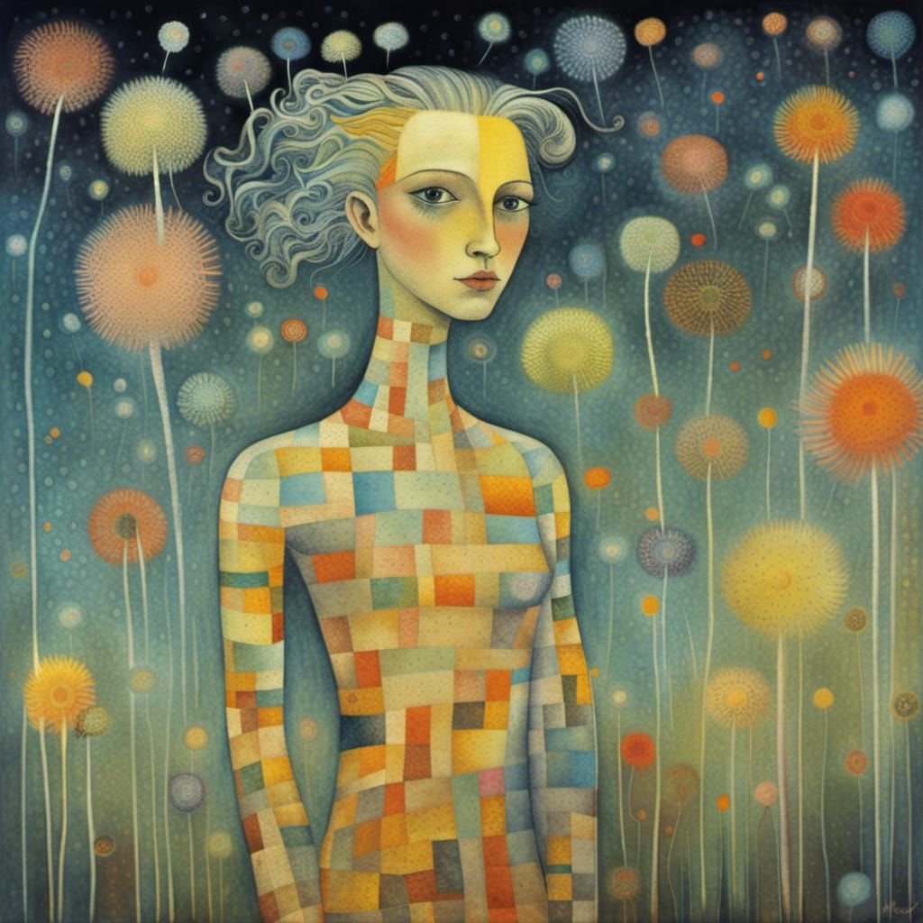 Centaurette in Dandelion Dreamscape