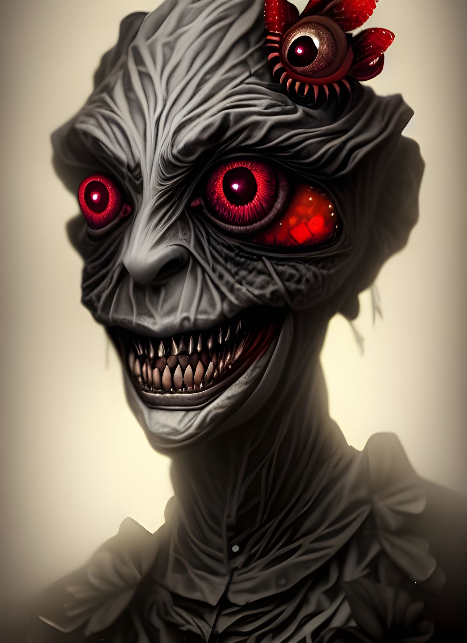 Sinister Victorian Hag with Insect Eyes