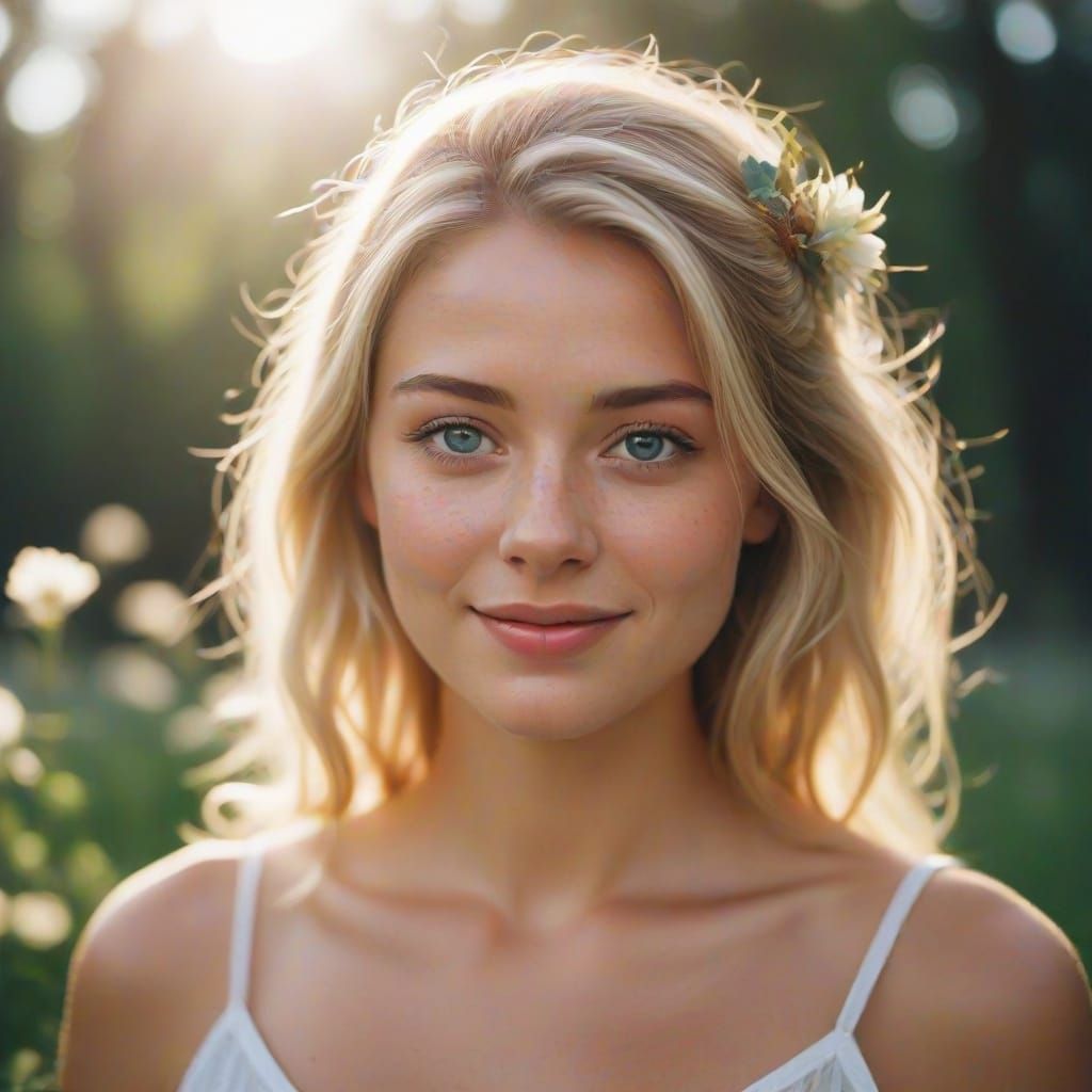 Romantic Soft Focus Portrait in a Filmic Aesthetic