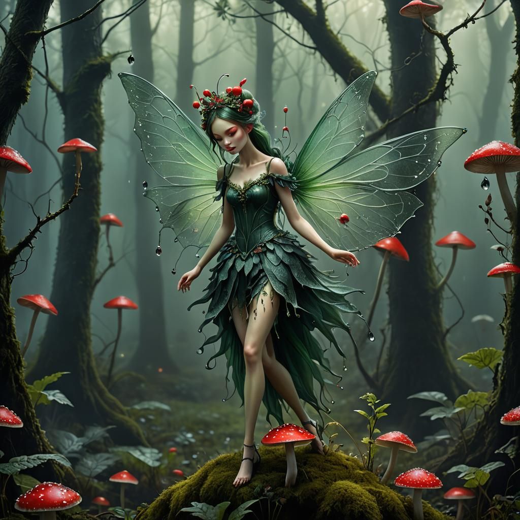 Enchanted Forest Fairy with Delicate Wings