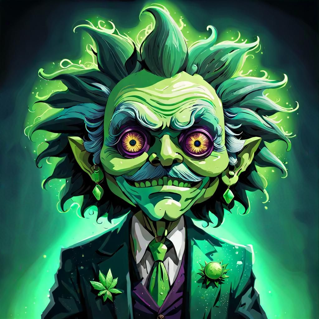 Chibified Old Gregg in Holographic Astral Art