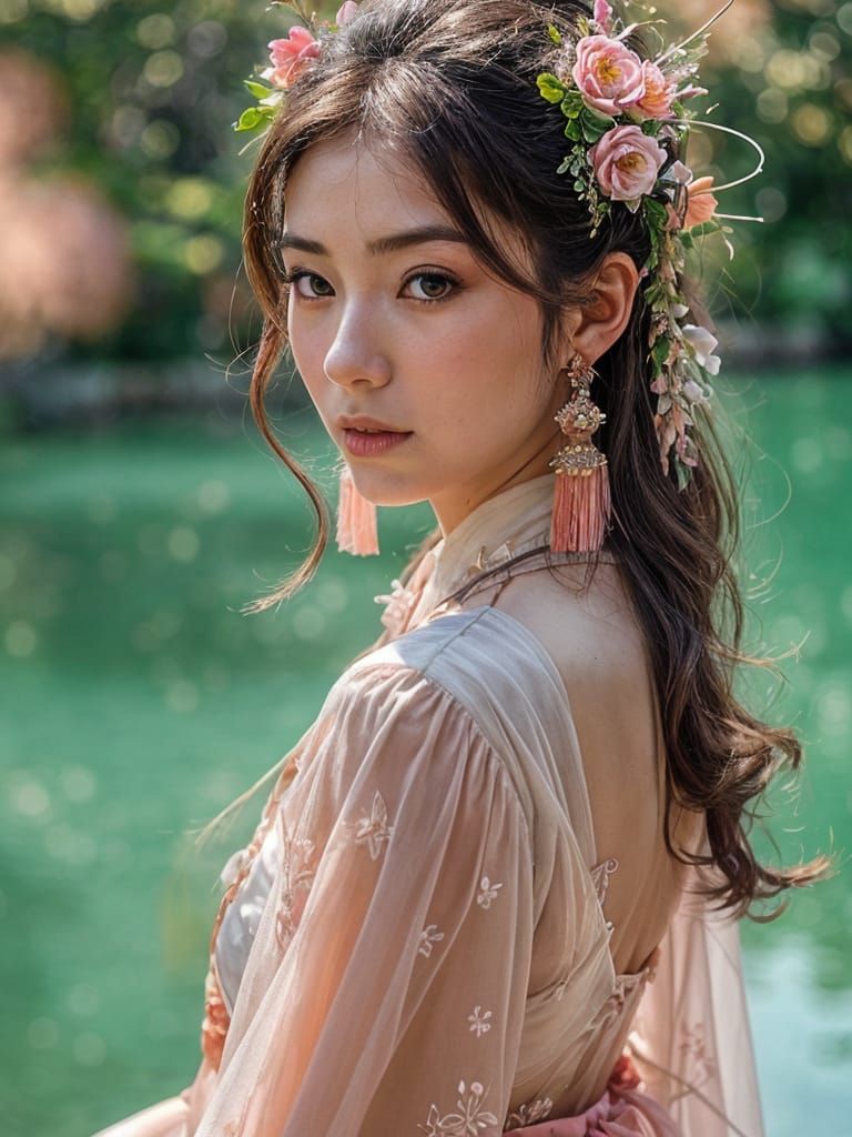 Photorealistic Chinese Princess by Serene Lake