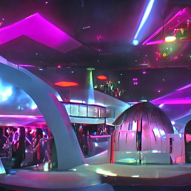 Futuristic Nightclub in Space: Super 8 Film Style