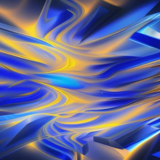 Fantastic Abstract 3D Wallpaper in Splash Art Style