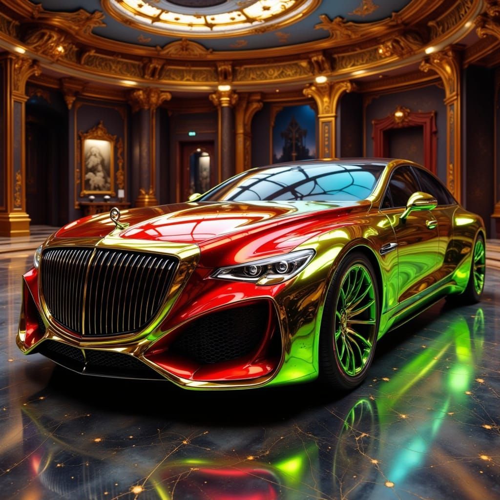 Hyperkraximalismus Maybach Limousine in Vibrant Colors