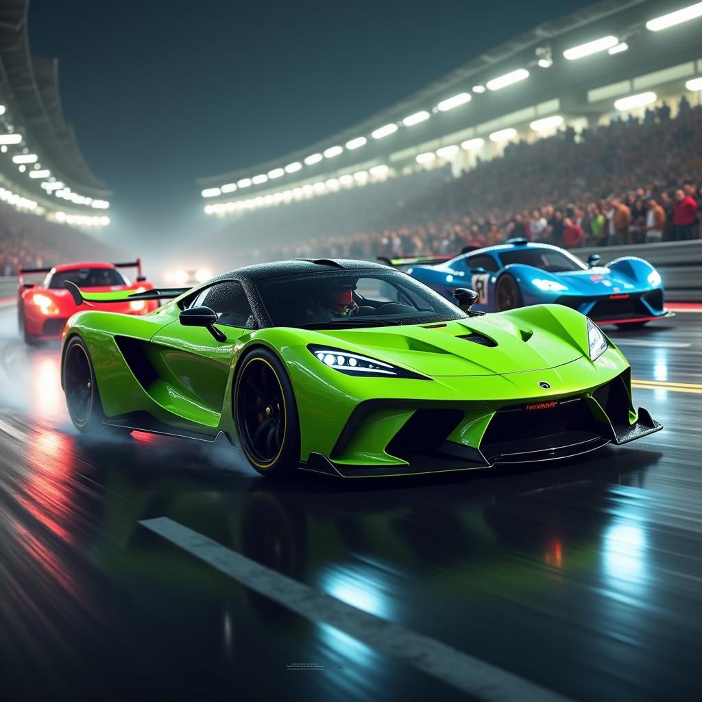 Nigerian Supercar Victory in Futuristic Photorealism