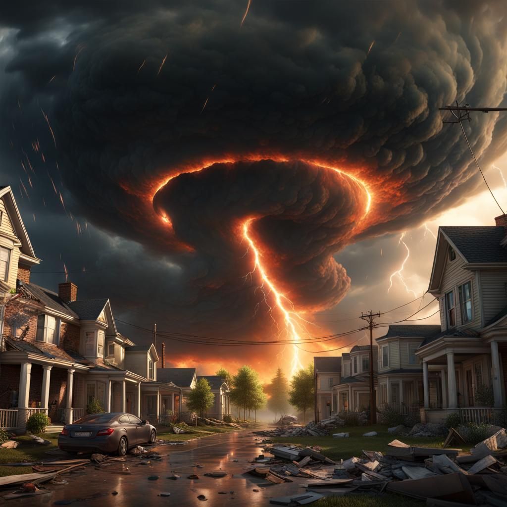 Apocalyptic Tornado Supercell in a Fantastical Storm