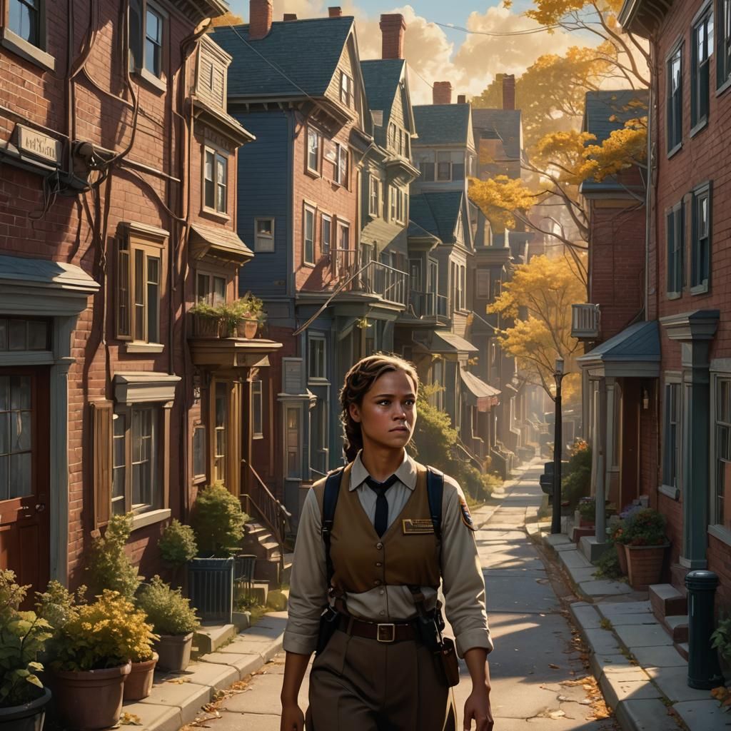 Mary Fields as Fantasy Mail Carrier in Matte Painting