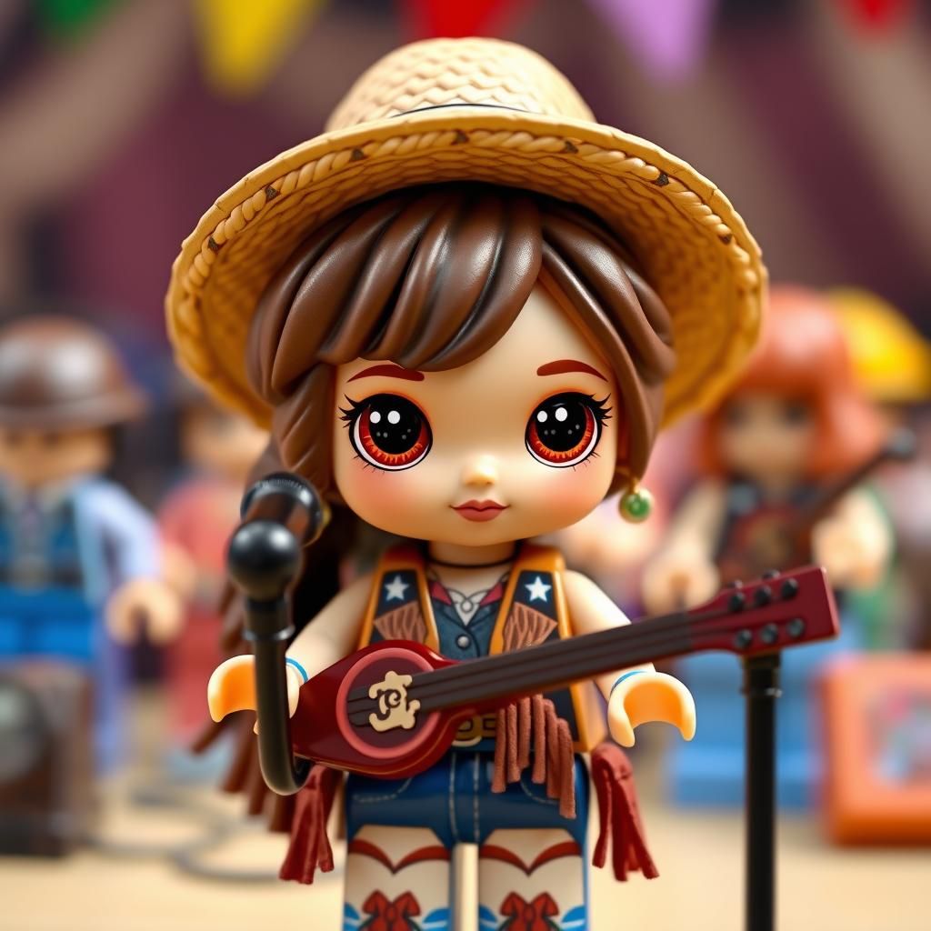 Chibi Blythe Boho Doll Minifigure at Festival