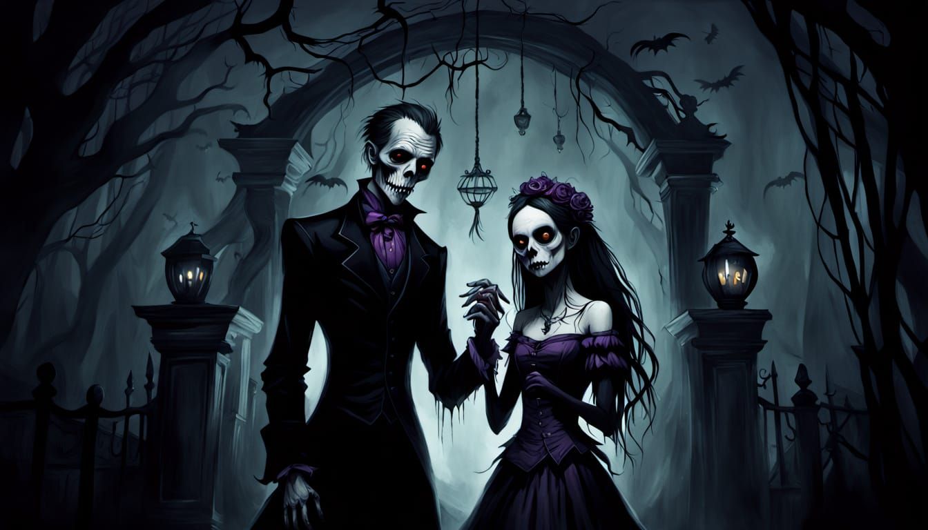 Spooky Monster Wedding in Haunted Mansion