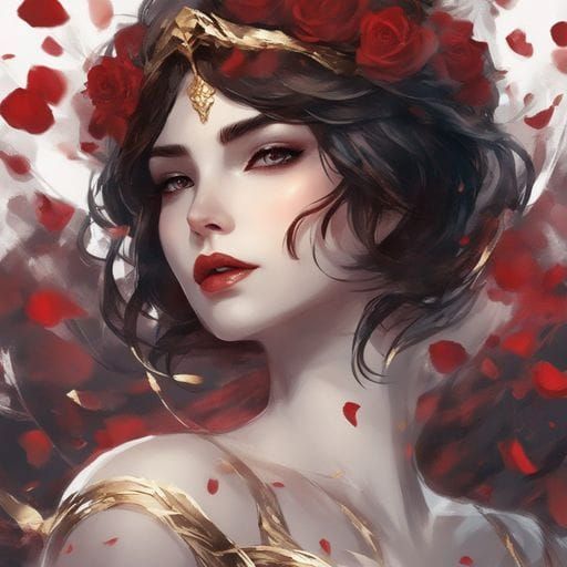 Enchanting Portrait of a Short-Haired Beauty