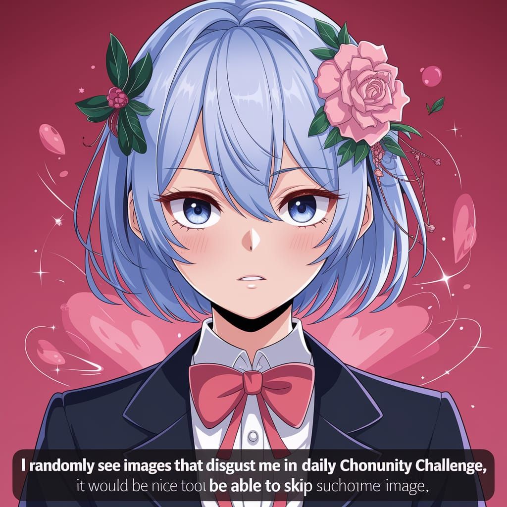 AI-Generated Text About Skipping Offensive Images, Anime Sty...