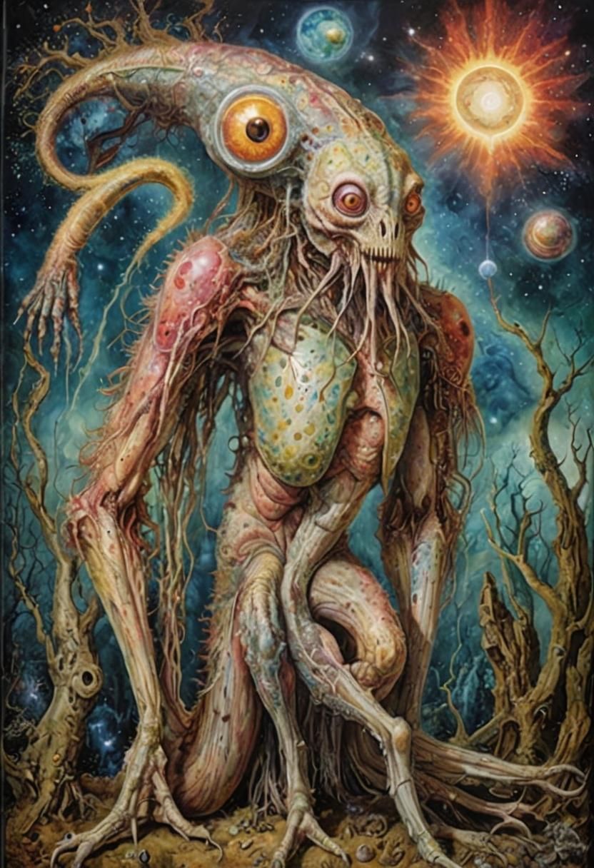 Cryptid Taxidermy Creature in Cosmic Vision