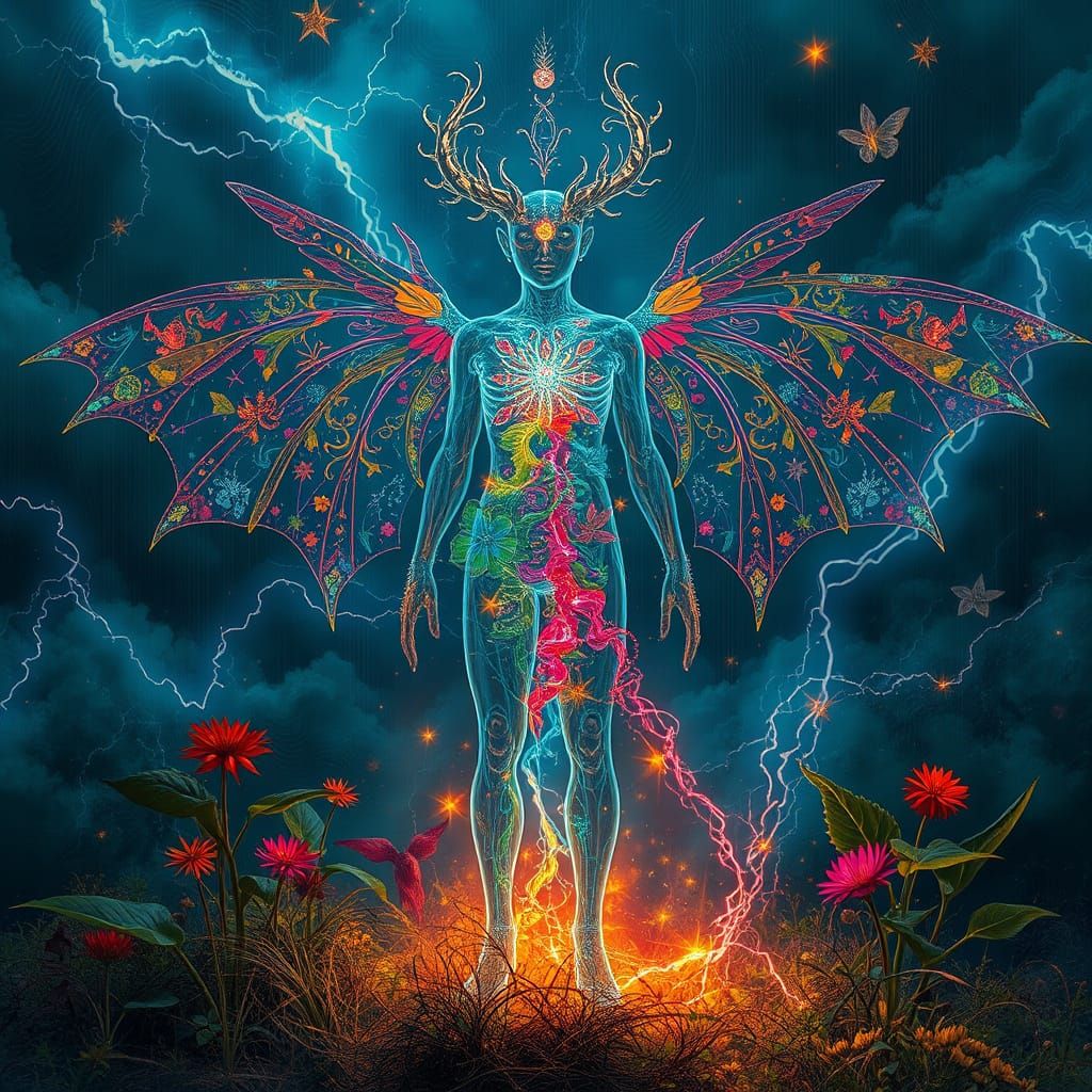 Ethereal Dreamscapes in Cyberpunk Aesthetic