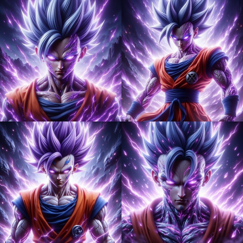 Goku Ultra Instinct & Ego Fusion Anime Art
