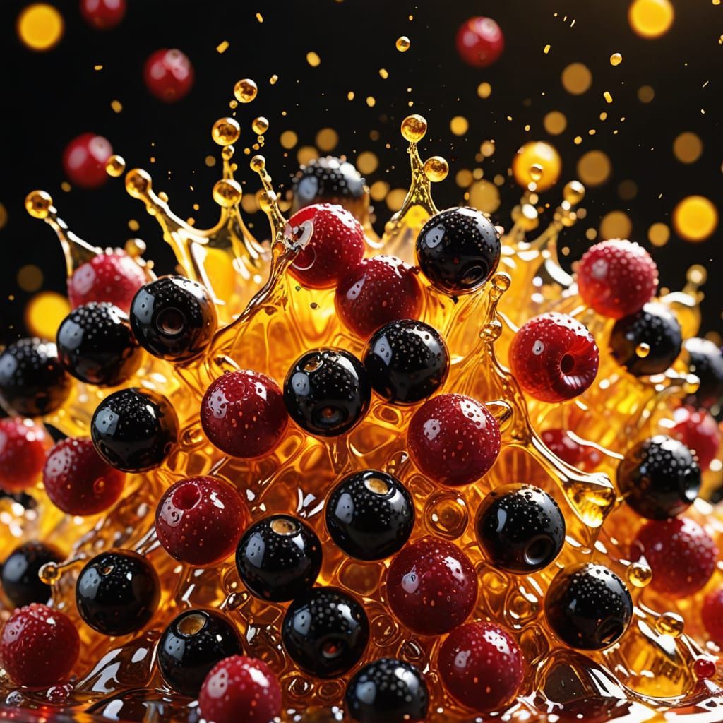 Fizzy Cola Fountain with Bouncing Pop-It Berries