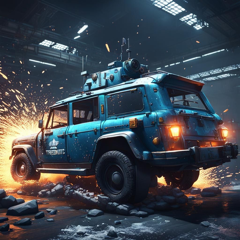 Hyperdetailed Splash Art with Volumetric Lighting