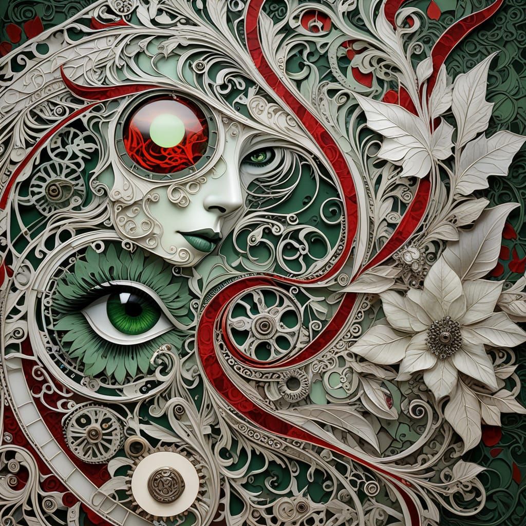 Mysterious Lady Reveals Wisdom in Intricate Victorian Style