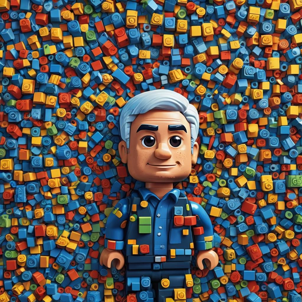 Binyamin Netanyahu as a 3D Lego Pixar Character