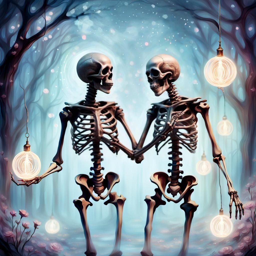 Skeletons Dancing: Eternal Love in Afterlife