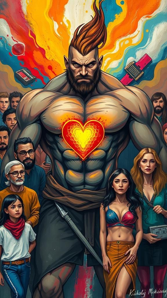 Synergistic Realism: Muscular Figure Supported by Innovation