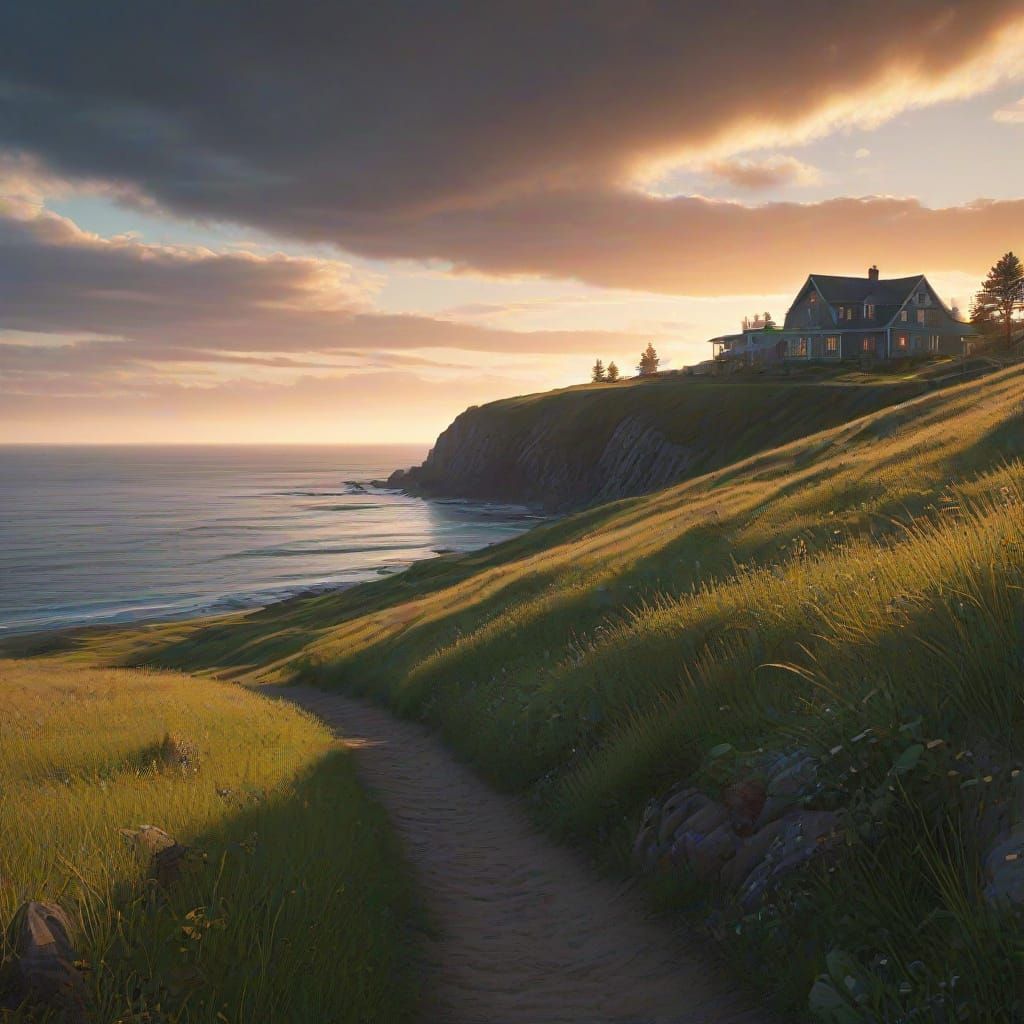 Coastal Landscape at Sunrise: Prince Edward Island