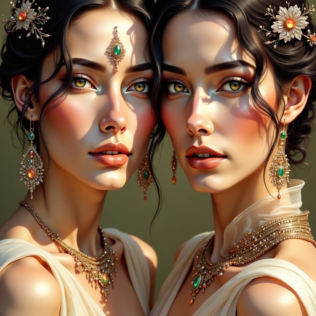 Dazzling Sisters Radiate Inner Strength in Soft Focus