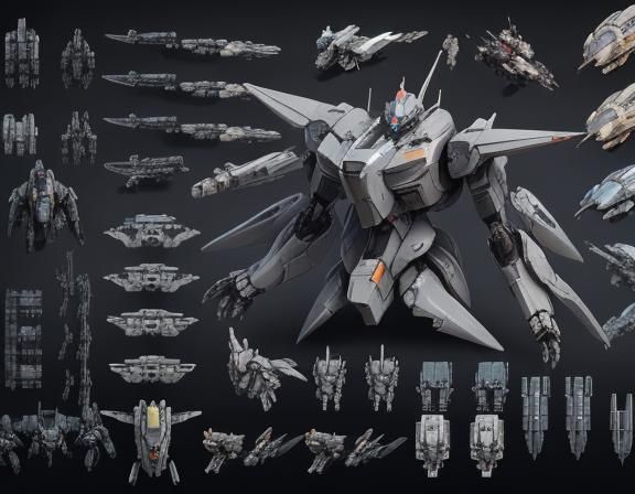 2D Robot Leg Game Asset Sheet for Tower Defense